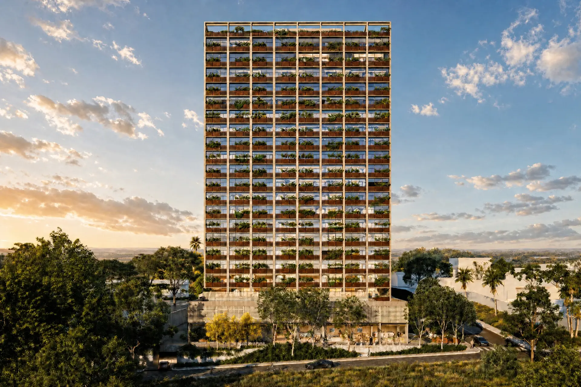 Perspectiva do One Office Tower em Catanduva